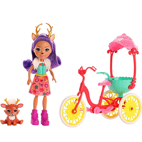 Set de joacă Danessa Deer EnchanTimals - Tricicleta cu doua locuri