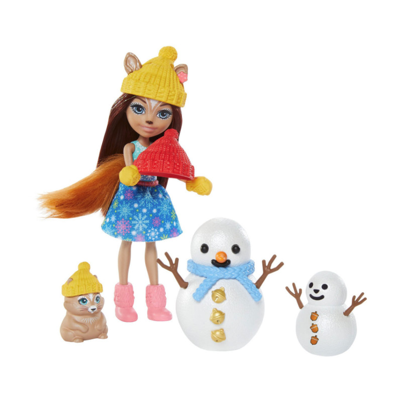 Set de joaca Enchantimals Sharlotte Squirrel si Walnut