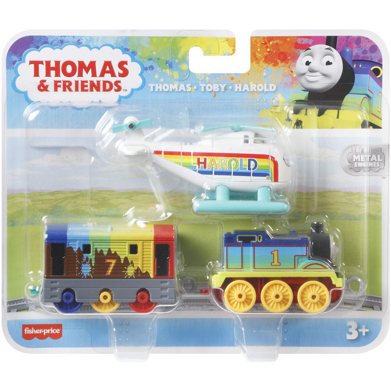 Set elicopter si trenulete Thomas & Friends - Thomas, Toby si Harold