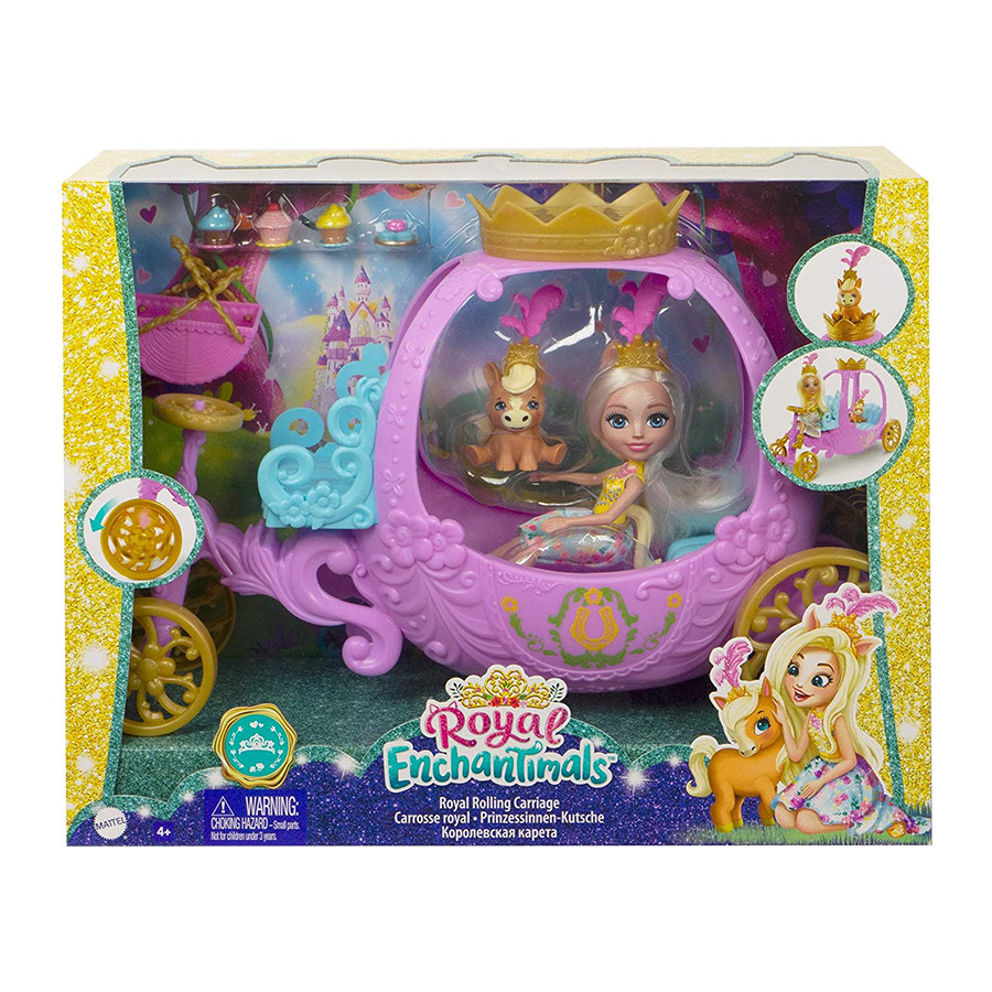 Set de joaca Peola Pony si Caleasca regala Enchantimals Royal