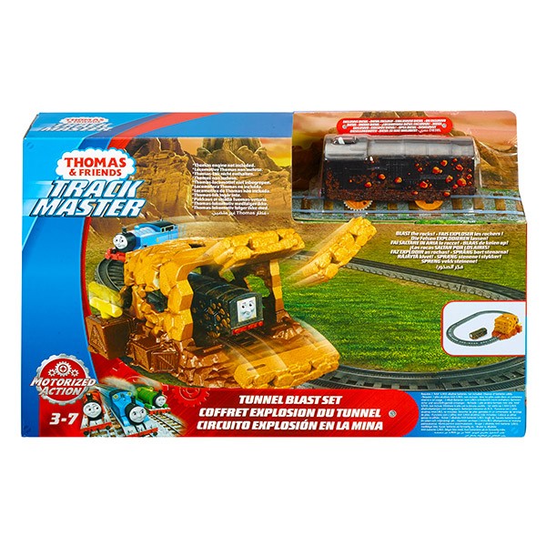 Set de joaca Thomas and Friends - Circuit Tunnel Blast Track Master cu trenulet Diesel motorizat