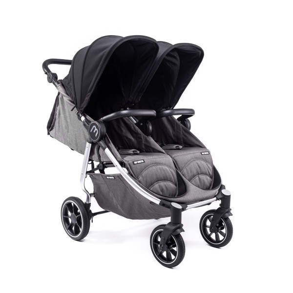 Carucior pentru gemeni Easy Twin 4 Silver Baby Monster