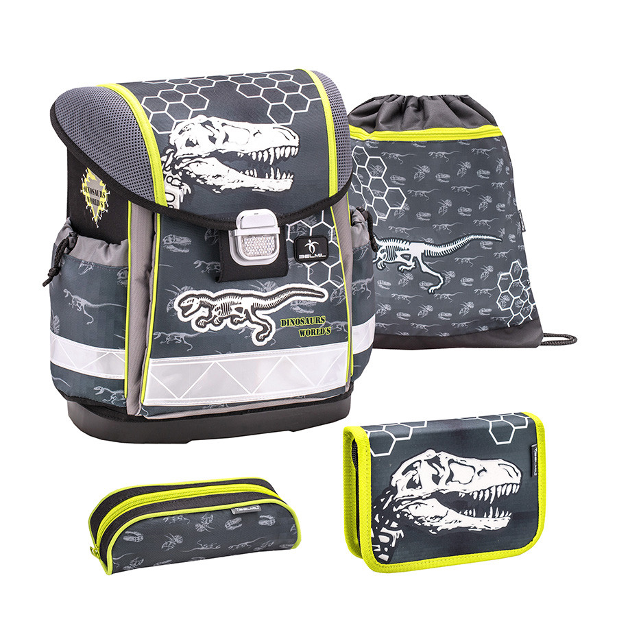 Ghiozdan scoala echipat Belmil Classy - Lumea dinozaurilor