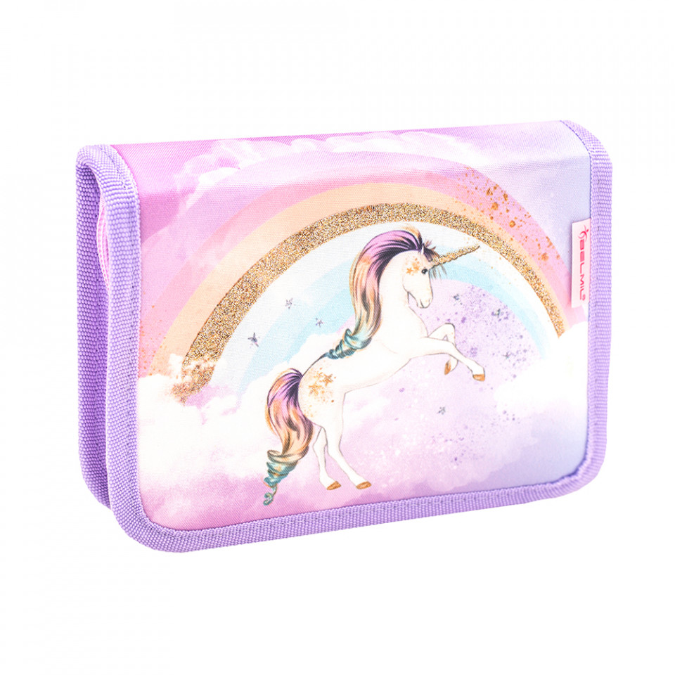 Ghiozdan scoala echipat Belmil Mini Fit - Unicorn Curcubeu