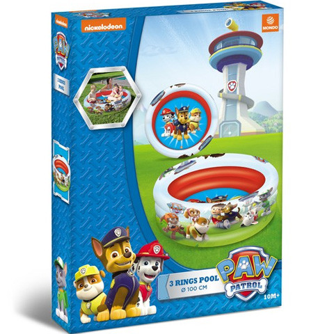 Piscina gonflabila cu 3 inele Patrula Catelusilor 100 cm