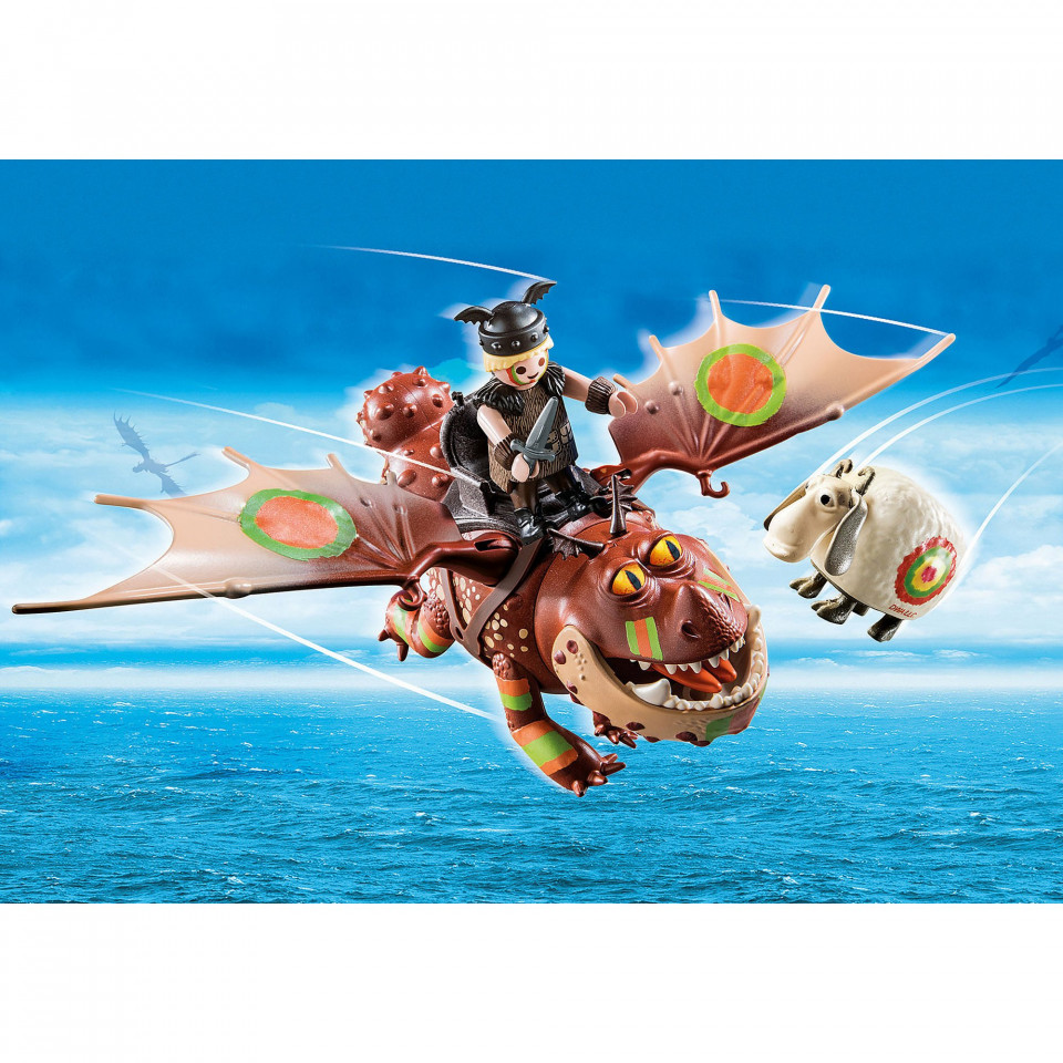 Set de joaca Playmobil Cum sa iti dresezi dragonul - Fishlegs si Meatlug 70729
