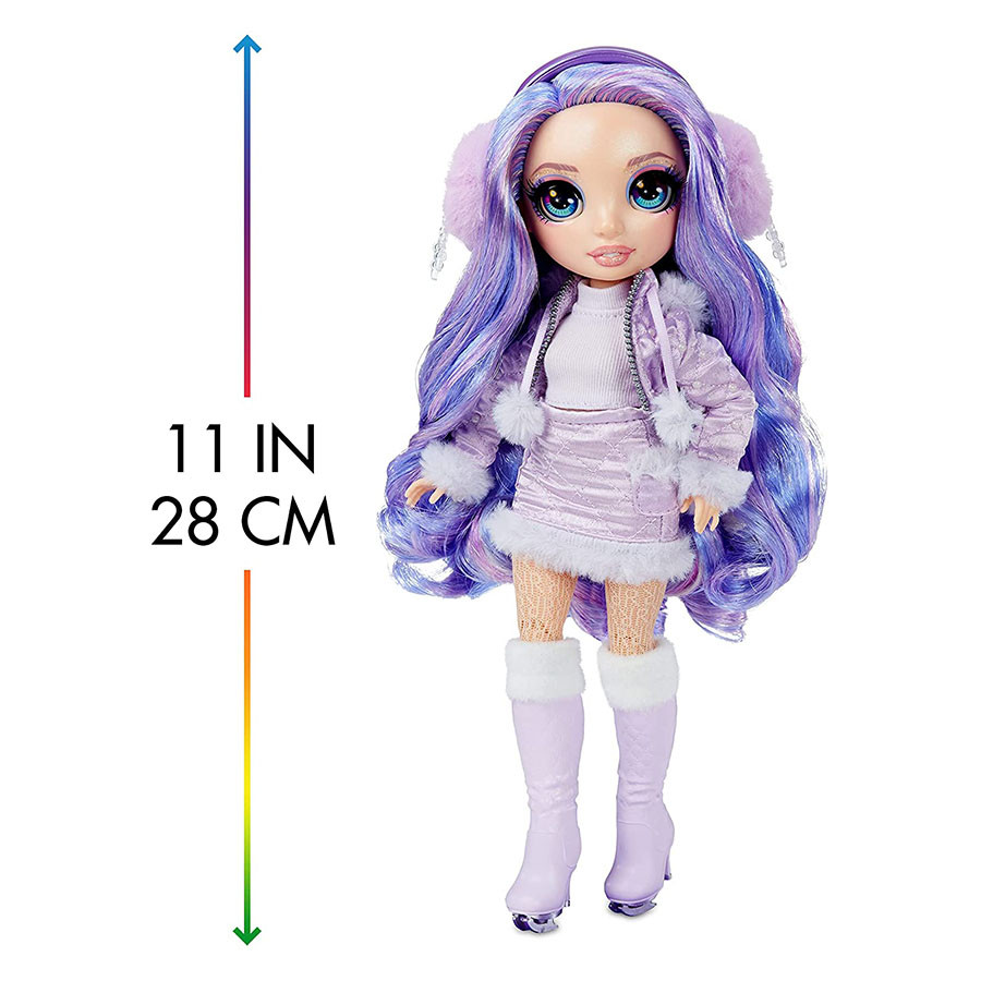 Papusa Rainbow High cu accesorii de iarna Violet Willow