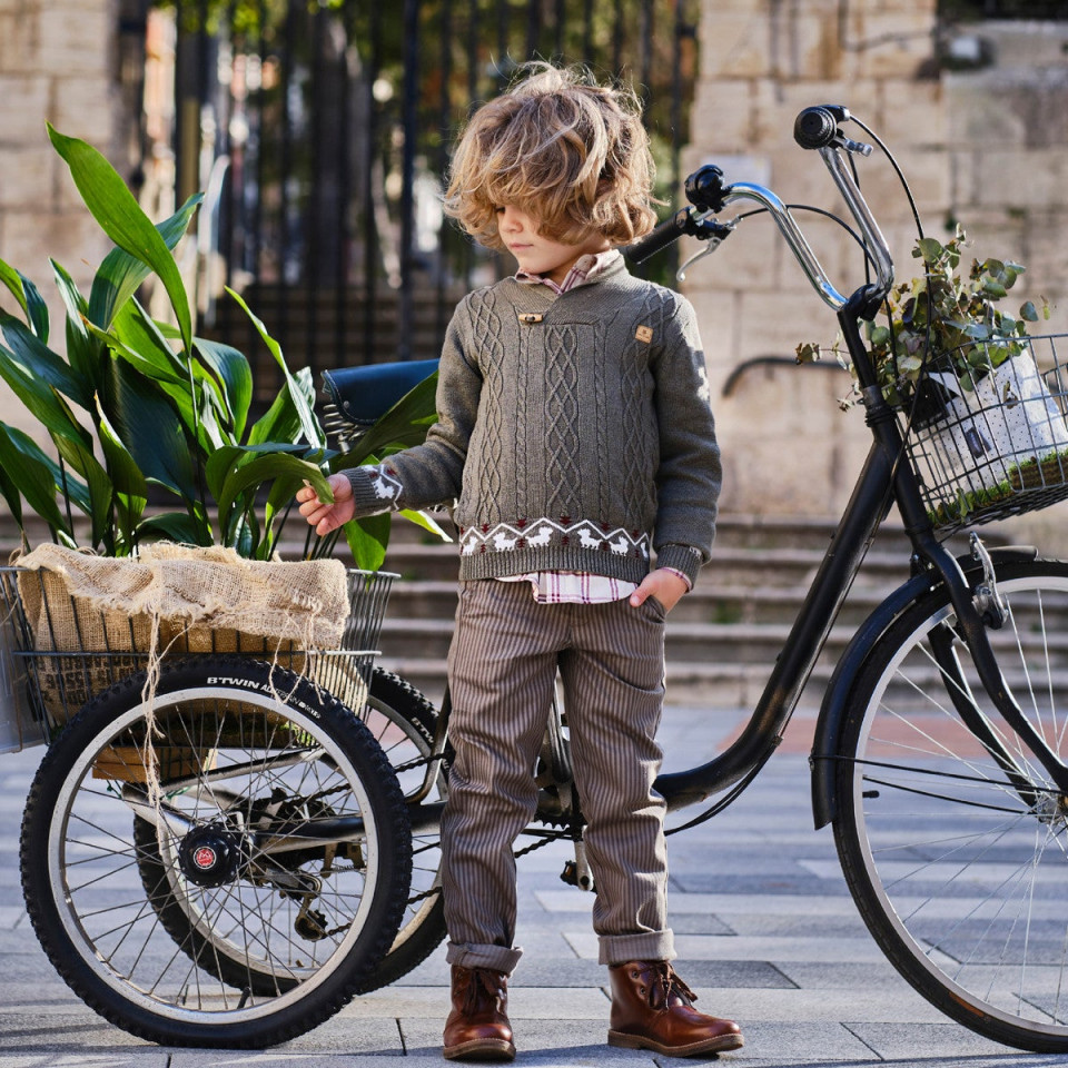 Pulover khaki Tutto Piccolo