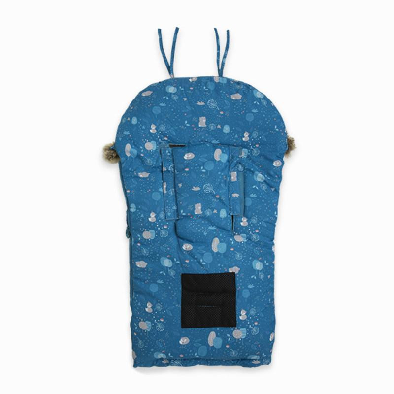 Sac de dormit cu gluga Evolutive albastru Tuc Tuc