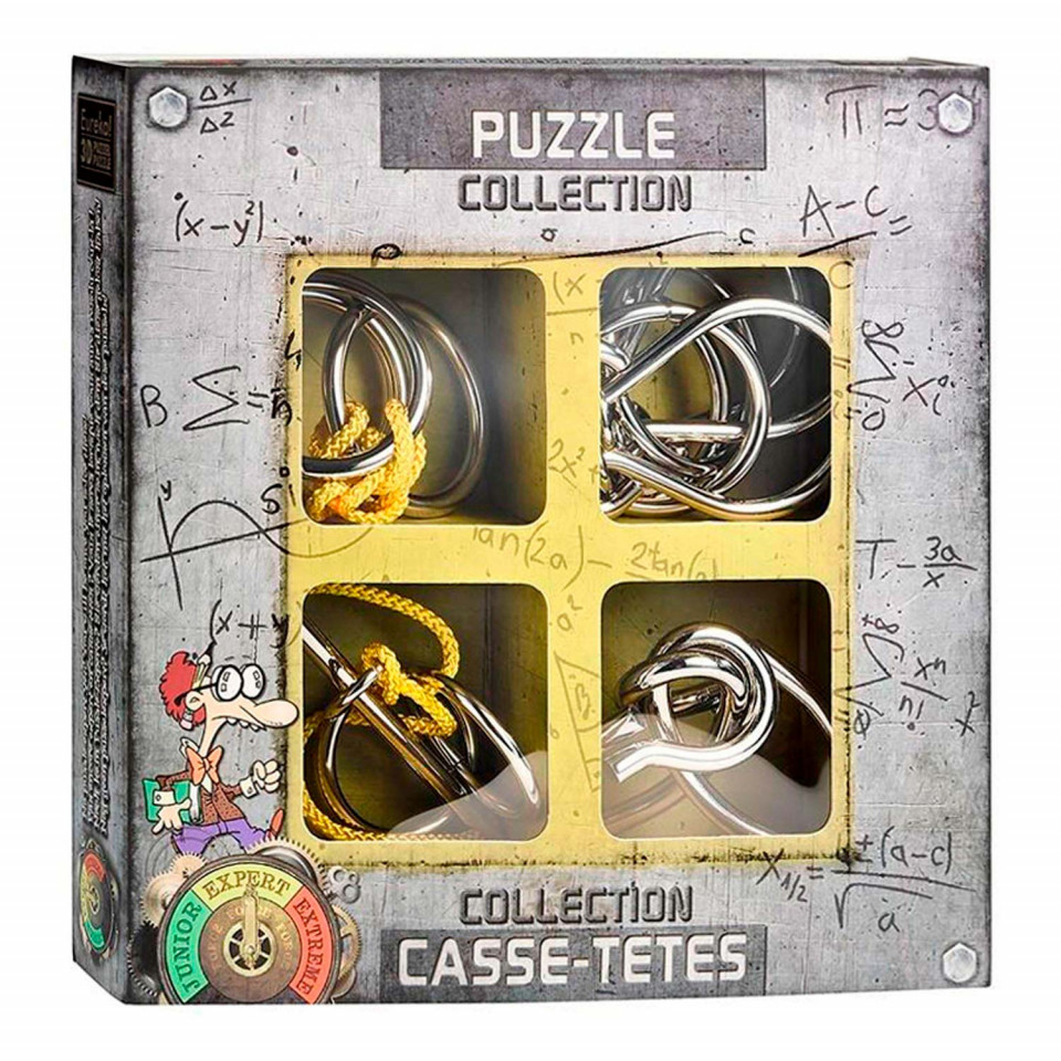 Set 4 piese Metal Brain Puzzles Expert