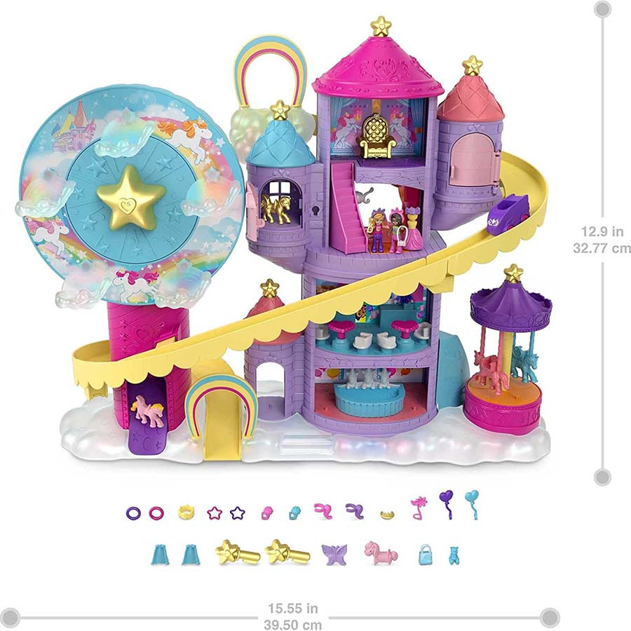 Set de joaca Polly Pocket - Parcul de distractie Unicorn