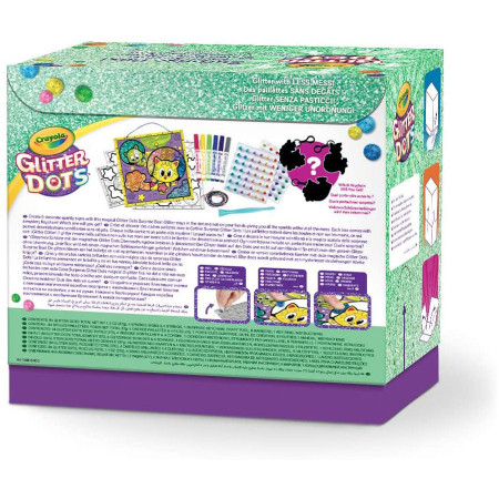 Set creativ Crayola Glitter Dots - Cutia cu surprize