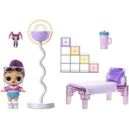 Set de joaca LOL Surprise Furniture Winter Chill cu papusa Bling Queen