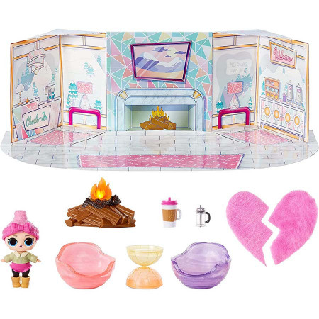 Set de joaca LOL Surprise Furniture Winter Chill cu papusa Cozy Babe