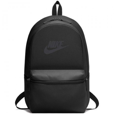 Ghiozdan rucsac Nike Heritage negru cu buzunar frontal