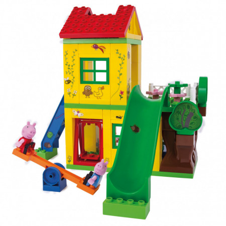 Set de constructie 75 piese Big Bloxx Casuta de joaca a lui Peppa Pig