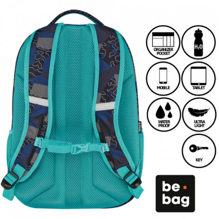 Ghiozdan rucsac ergonomic Be.bag: Be.Explorer Edgy Labirynth Herlitz