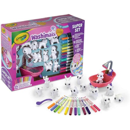 Set creativ Crayola Washimals Deluxe - Animale