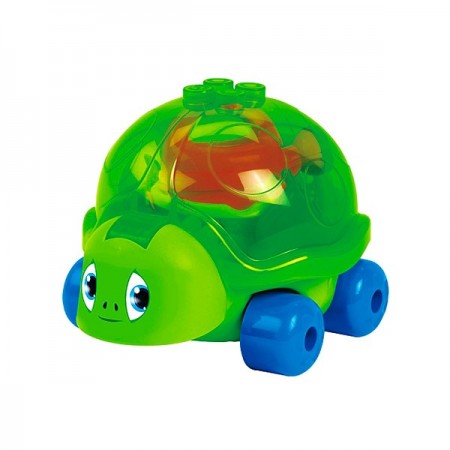 Set de nisip in Broscuta vesela cu roti Ecoiffier