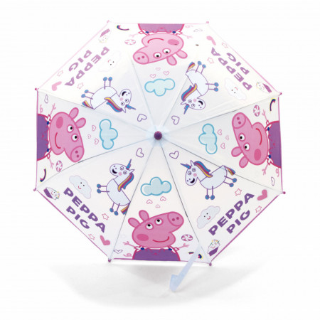 Umbrela transparenta Peppa Pig 70 cm