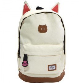 Ghiozdan de scoala alb Street Cat 45 cm