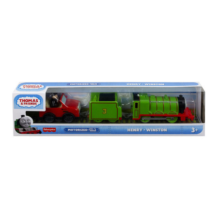 Locomotiva motorizata Henry si masinuta Winston Thomas & Friends