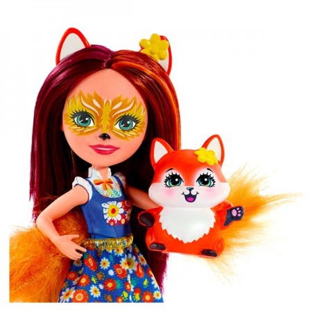 Papusa Felicity Fox cu figurina Flick EnchanTimals