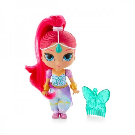 Papusa Shimmer cu pieptene albastru : Shimmer and Shine