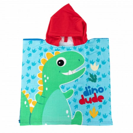 Prosop de plaja tip poncho Dino Dude 55 x 55 cm