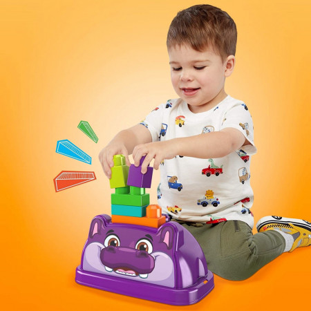 Set constructie 25 piese Mega Bloks Fisher Price - Hipopotamul aiurit