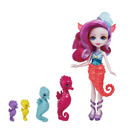 Set de joaca Sedda Seahorse si familia de caluti de mare Enchantimals Royal Ocean Kingdom
