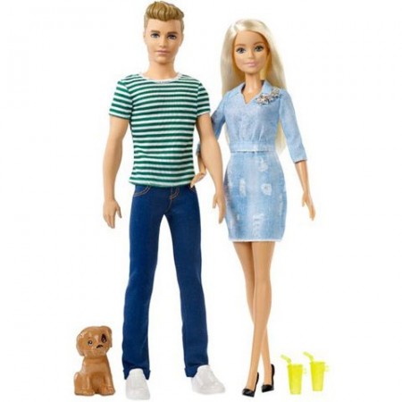 Set Papusa Barbie, Ken si catel