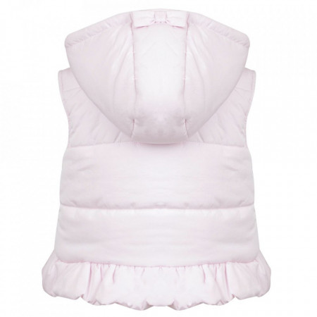 Vesta iarna roz cu gluga si falduri Tutto Piccolo