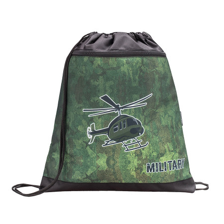 Ghiozdan scoala echipat Belmil Classy - Military verde