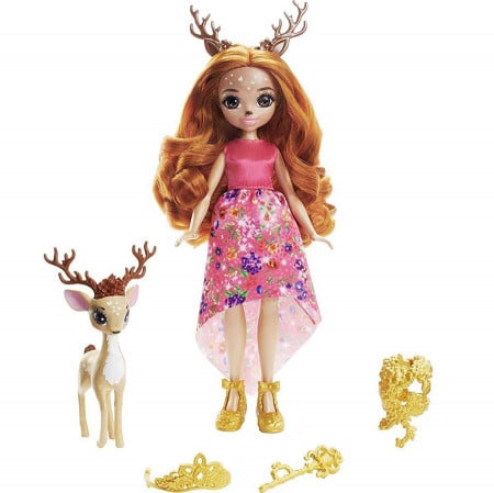 Papusa Queen Daviana si figurina Grassy EnchanTimals Royal