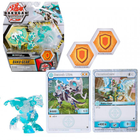 Set Bakugan Armored Alliance Baku-Gear figurina Eenoch Ultra alb