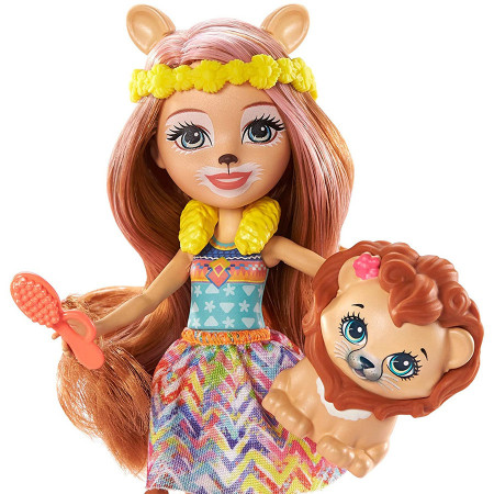 Set de joaca Lacey Lion si Salonul de coafura Enchantimals