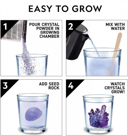 National Geographic STEM Kit - Laboratorul de crescut cristale iluminate