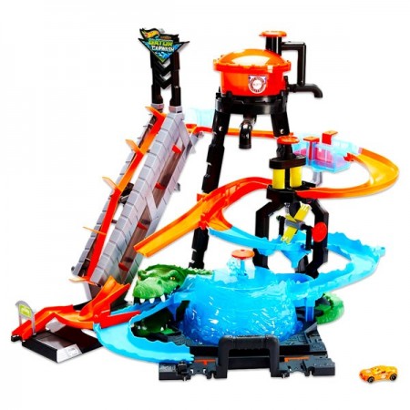 Set de joaca spalatorie auto Hot Wheels Ultimate Gator Car Wash City