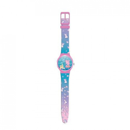 Ceas de mana analog in cutie metalica Peppa Pig