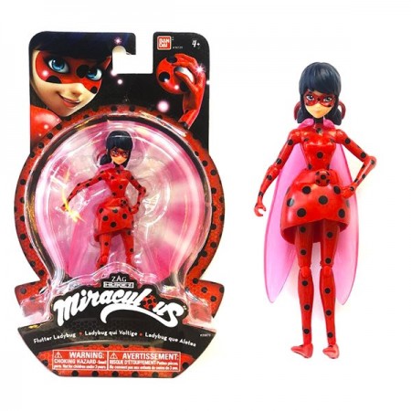 Figurina articulata Buburuza cu aripi 13 cm - Miraculous: Ladybug si Motan Noir