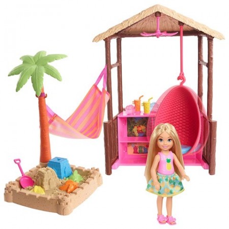 Papusa Chelsea blonda si casuta tropicala - Barbie Dreamhouse Adventures
