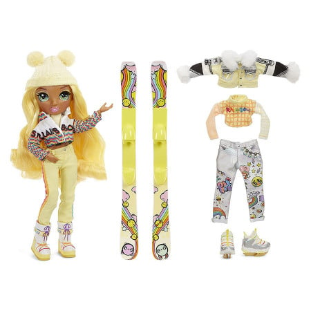 Papusa Rainbow High cu accesorii de iarna Sunny Madison