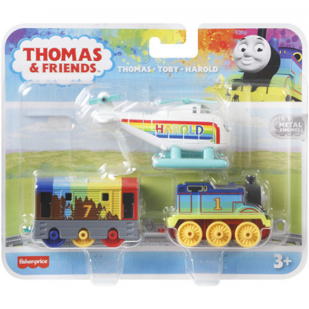 Set elicopter si trenulete Thomas & Friends - Thomas, Toby si Harold
