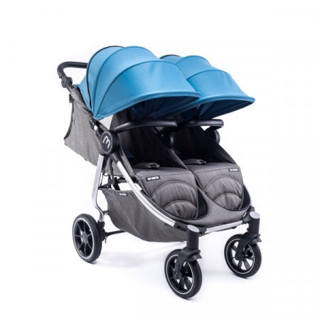 Carucior pentru gemeni Easy Twin 4 Silver Baby Monster