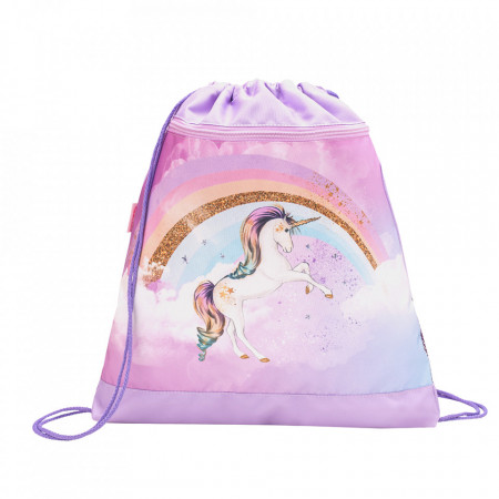 Ghiozdan scoala echipat Belmil Mini Fit - Unicorn Curcubeu