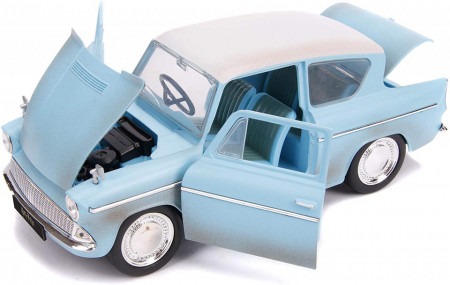 Set de joaca Harry Potter - figurina si masinuta metalica Ford Anglia 1959 1:24