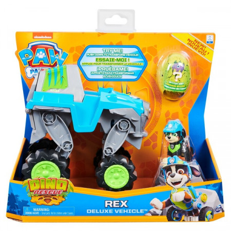 Set de joaca Rex si Super Masina de teren Paw Patrol Dino Rescue - Patrula Catelusilor