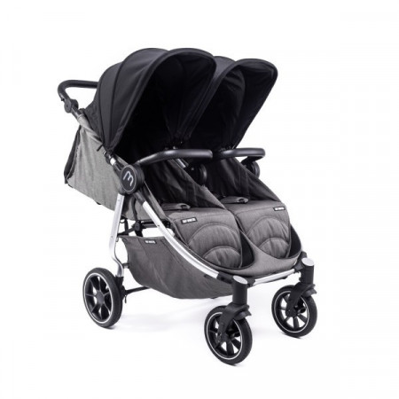 Carucior pentru gemeni Easy Twin 4 Silver Baby Monster