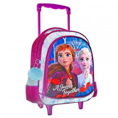 Ghiozdan rucsac troler, pentru gradinita, Elsa si Anna Disney Frozen